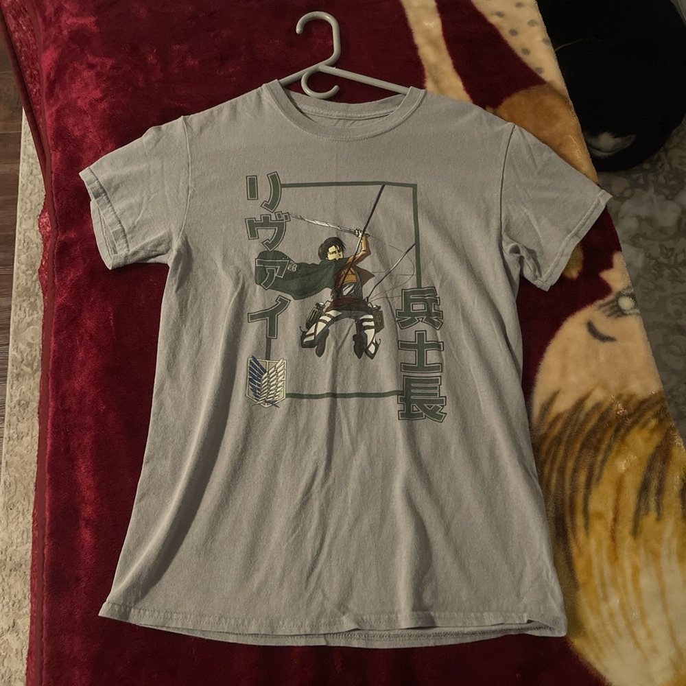Anime Graphic Gray T-Shirt